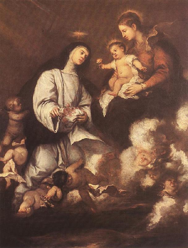 Jose Antolinez St Rose of Lima before the Madonna oil painting picture